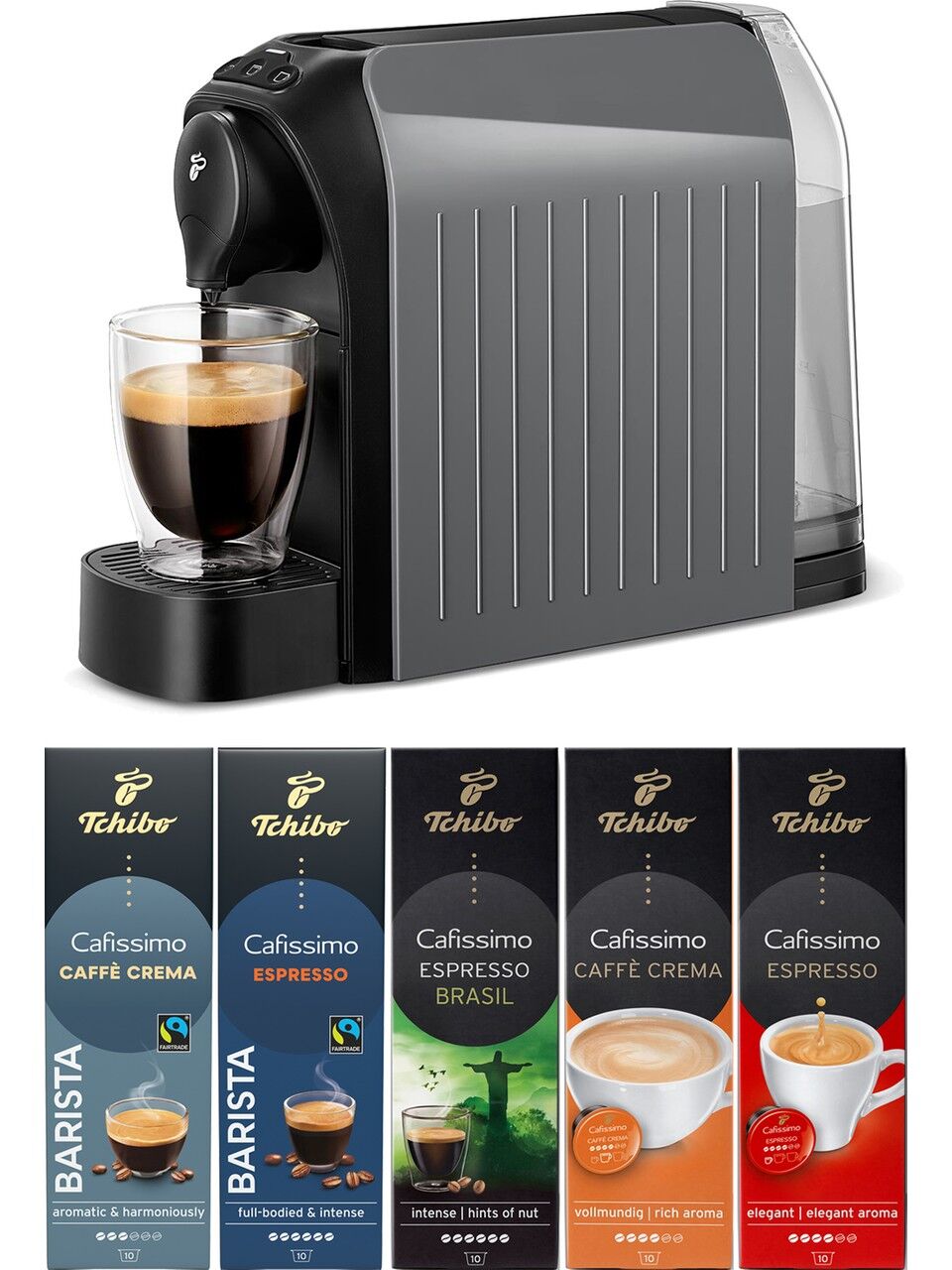 Cafissimo Easy Gri + 5 Kutu Kapsül Kahve