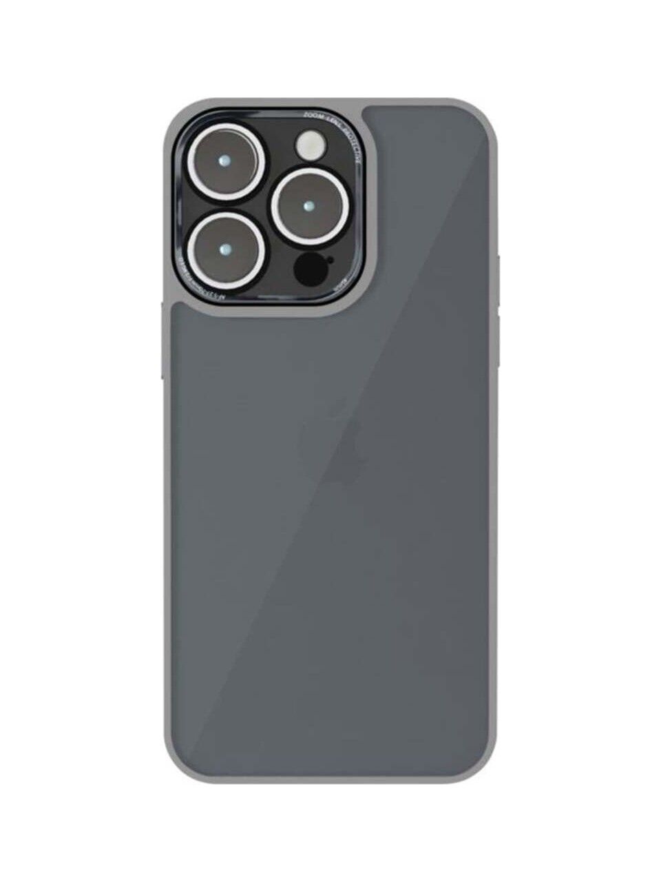 Brabus iPhone 15 Pro Uyumlu Kamera Mercek Korumalı Şeffaf Kenarları Renkli Try Silikon Kılıf
