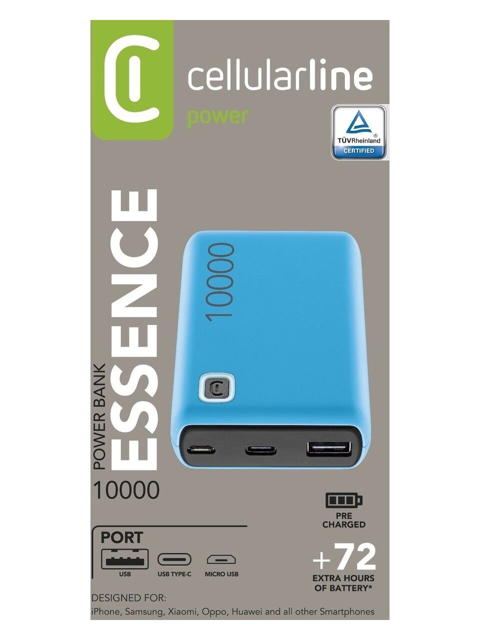 Cellularline Cellularline Essence 10000 Powerbank-Mavi