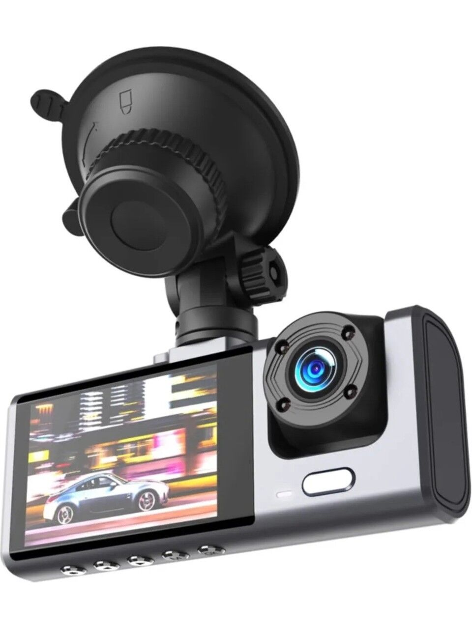 Xo 1080P Geniş Açılı 3 Kameralı LCD Ekranlı Gece Görüşlü Mikrofonlu Geri Görüş Araç Kamerası Uyumlu