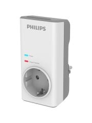 Philips Tekli Akım Korumalı Priz 1140JUL Aşırı Gerilim Korumalı Emniyet Kepengi CHP7010W Beyaz