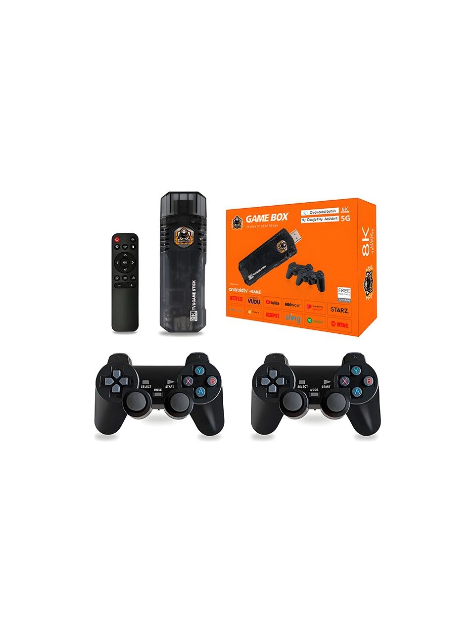GAME BOX X98 8k Ultra Hd 64 GB Tv Box Game Box Android Tv Retro Oyun Konsolu