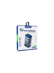 Sunix 12000 Mah 22.5W Dual USB LED Göstergeli Powerbank Mavi Pb-44