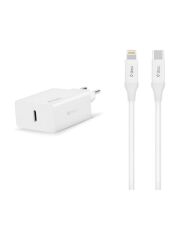 Ttec 20W Pd Type C Girişli Şarj Adaptörü ve 1.2 Metre Iphone Lightning Şarj Kablosu, Akım ve Isı Korumalı