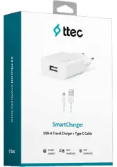 Ttec Smartcharger 2.1A Seyahat Şarj Aleti + Type-C Kablo