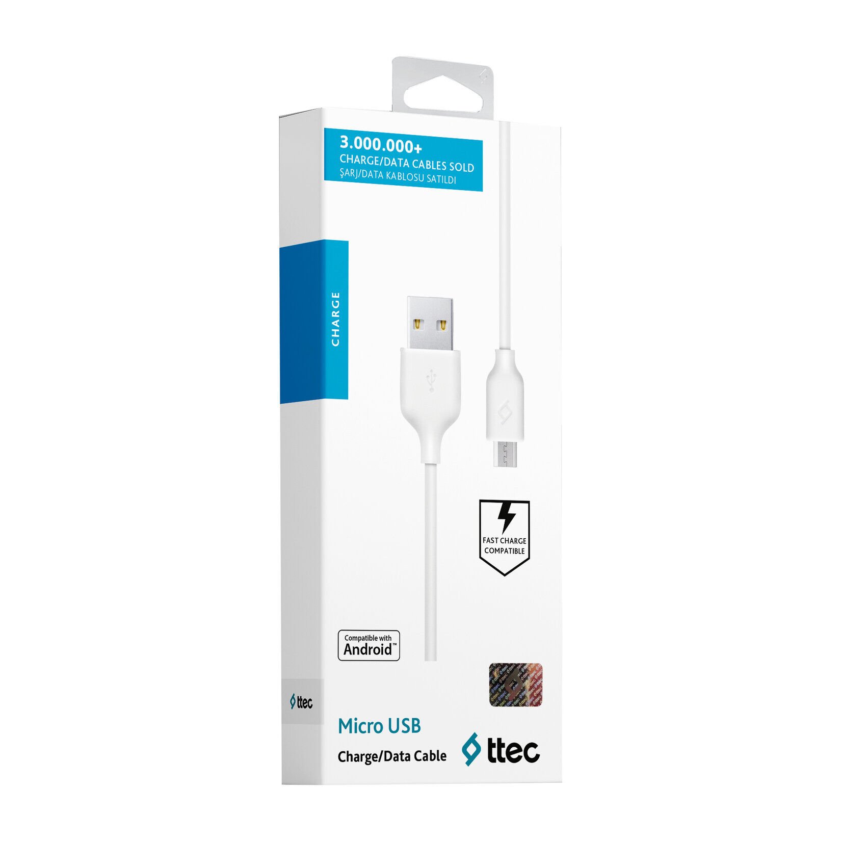 Ttec Micro Usb Kablosu Beyaz