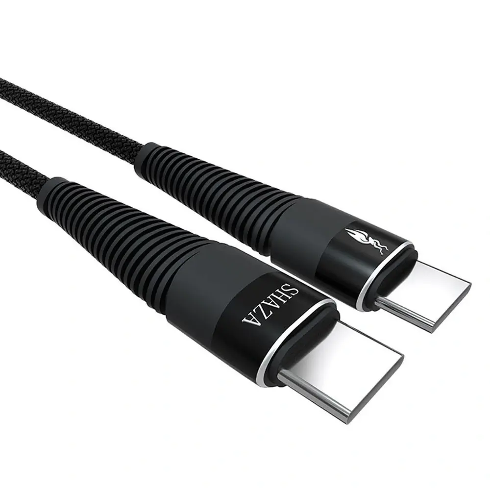 SHAZA Type-C To Type-C PD 5A 100W Örgülü Hızlı Şarj ve Data Kablosu