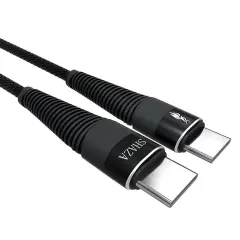 SHAZA Type-C To Type-C PD 5A 100W Örgülü Hızlı Şarj ve Data Kablosu
