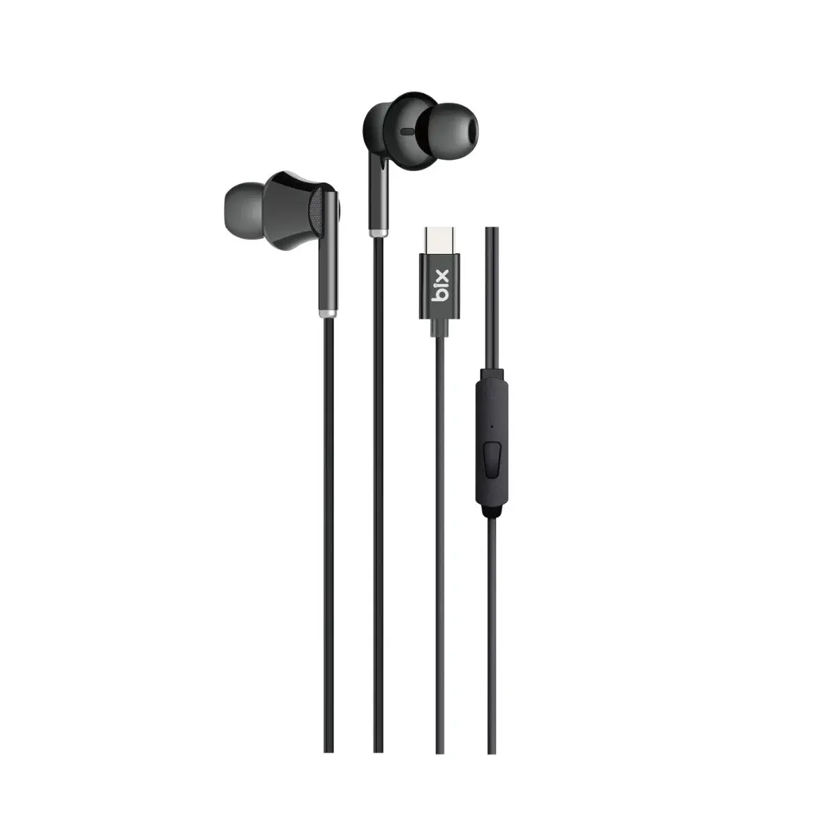 Type-C 14mm Extra Bass Özellikli Mikrofonlu Kulak içi Kulaklık Siyah