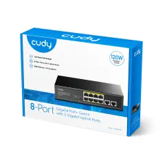 2 Gigabit Uplink Portlu 8 Portlu Gigabit PoE+ Anahtarı