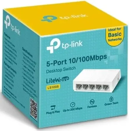 Tp-Link LS1005 5-Port 10/100 Mbps Desktop Switch