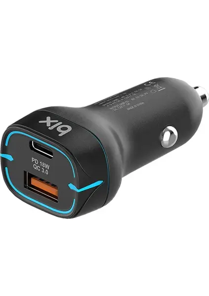 Bix BX-CCP36WT 36W Qc 3.0 USB Pd Araç Içi Hızlı Şarj Adaptörü