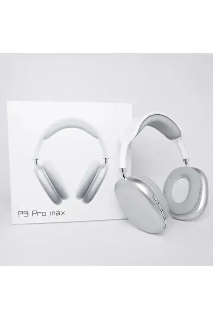 Store P9 Pro Max Kablosuz 5.0 Mikrofonlu Bluetooth Kulaklık Beyaz 2024 Vers Kafa Üstü Yastıklı