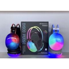 PG580 Disco Pulse Rgb Işıklı Kablosuz Kafa Üstü Bluetooth Kulaklık - Müzik Keyfinize Işık Katın!