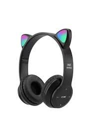 Torima P47m Sevimli Kedi Kulak Bluetooth Kulaklık Siyah