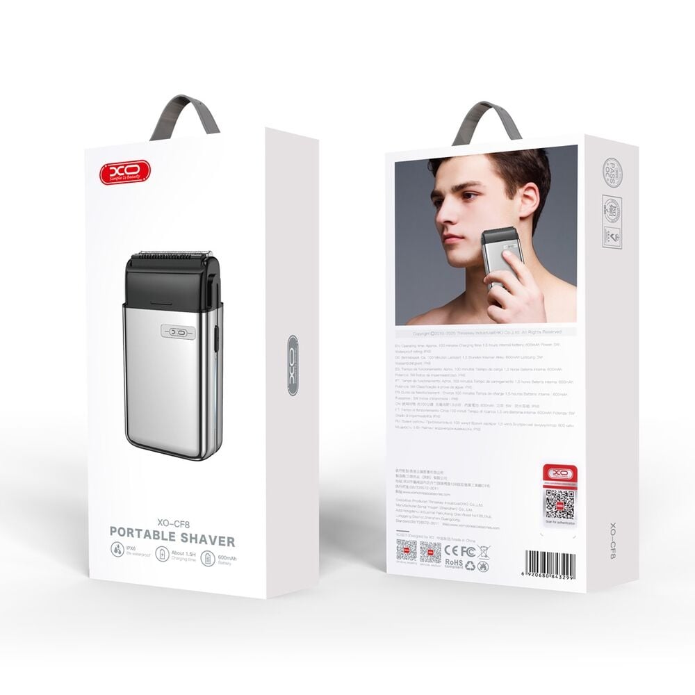 XO CF8 Cordless Electric Shaver Gray