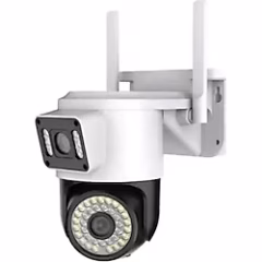 Blue İnter INT- cmR42 1080P Çift Kameralı Uygulama Kontrollü Dış Mekan Uyumlu Güvenlik Kamerası - Beyaz