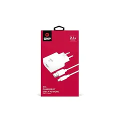 Genpa 2.1A USB-A - Micro USB Beyaz Şarj Aleti